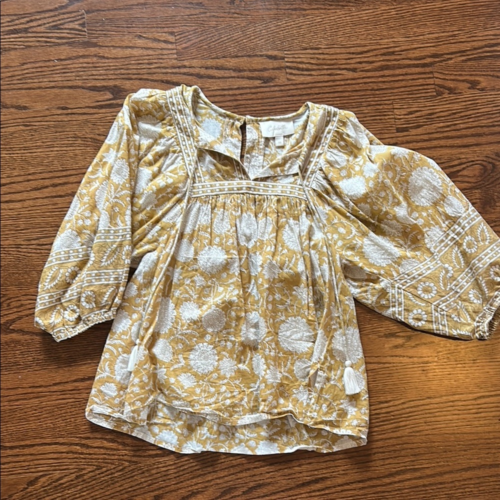 Cleobella Floral Yellow and White Blouse